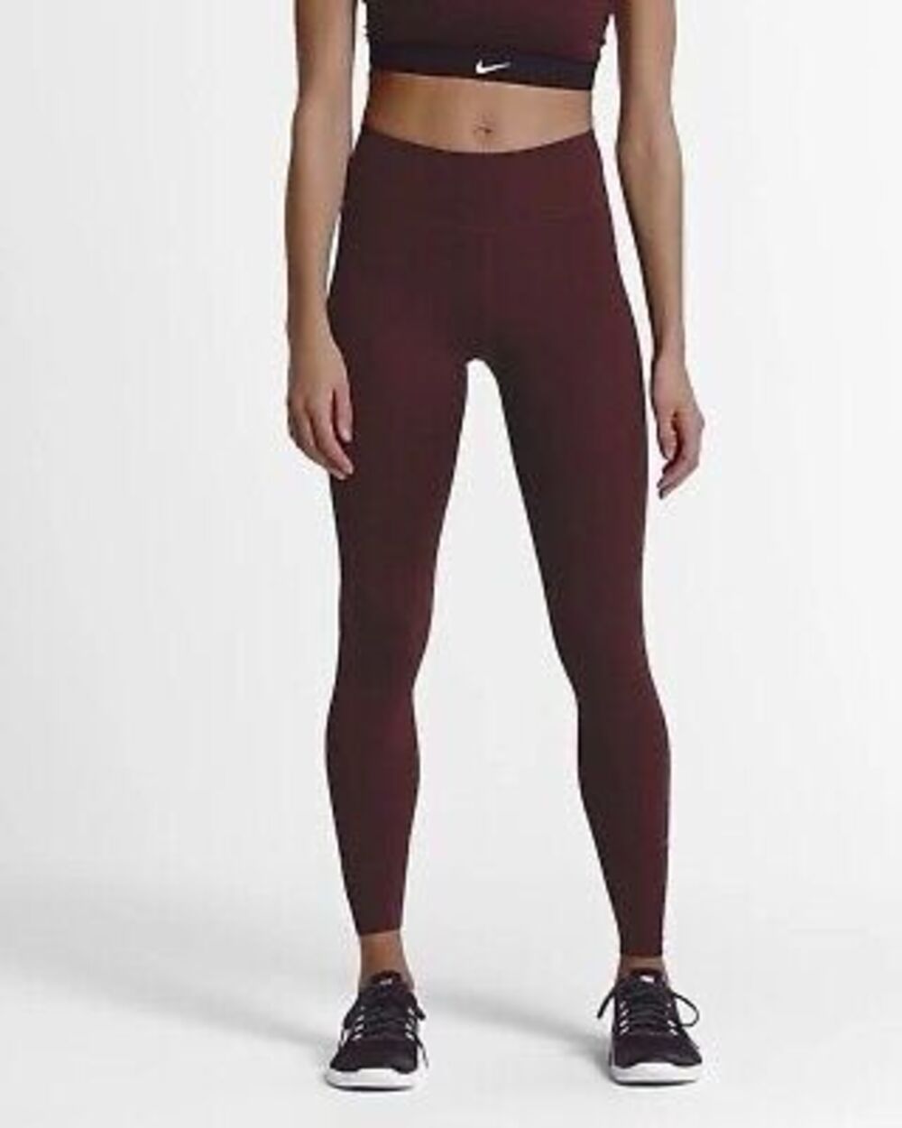 Nike Dri Fit Yoga Luxe Ribbed High Rise Brown Compression Leggings Size Small